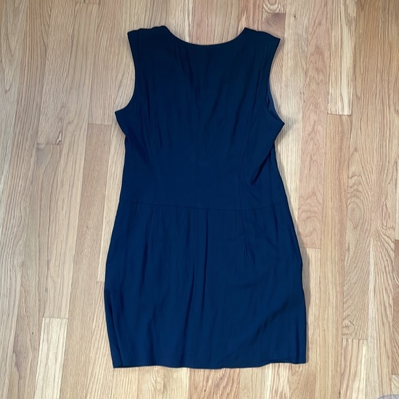 Theory sleeveless little black cocktail dress with side zipper - Picture 4 of 5